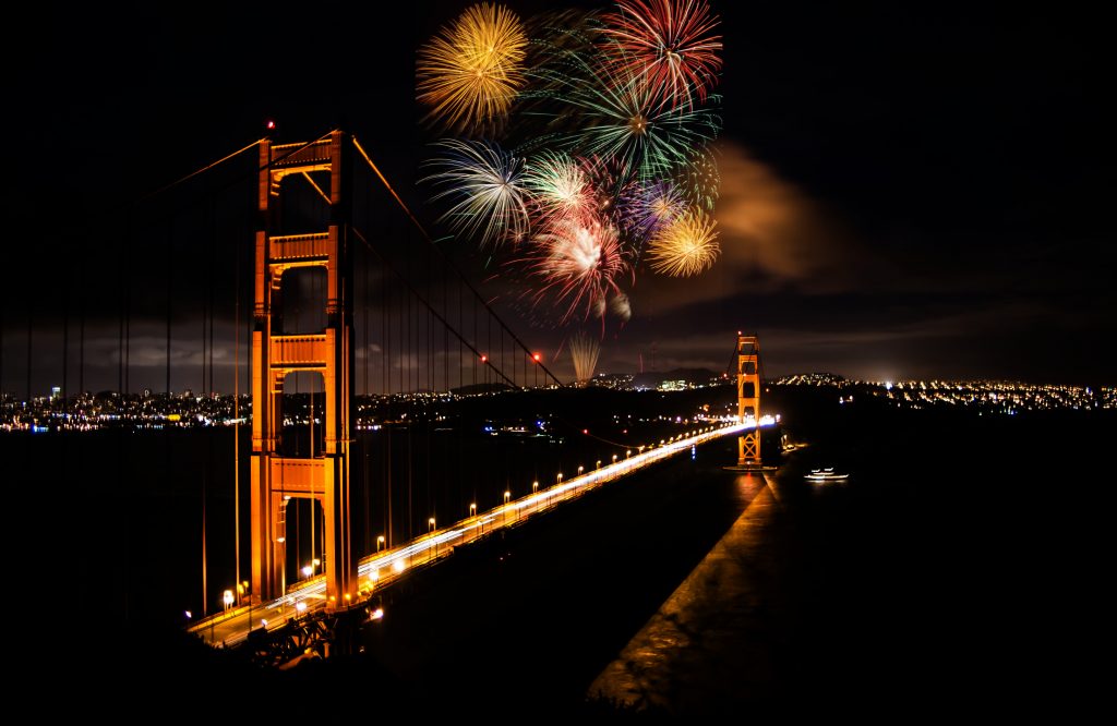 San Francisco Christmas Fireworks Night